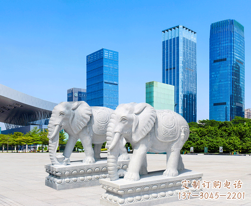 无锡公石雕大象