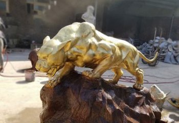 无锡铸铜雕刻的豹子公园景区情景动物雕塑
