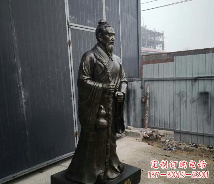 无锡扁鹊人物古代名医铜雕摆件