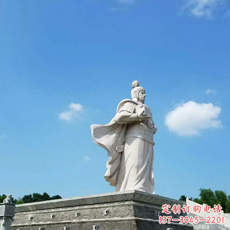 无锡兵仙韩信汉白玉石雕-景区古代著名将领军事家雕像