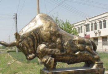 无锡黄铜斗牛雕像