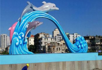 无锡玻璃钢大型海豚雕塑游泳馆游乐场的精彩缤纷