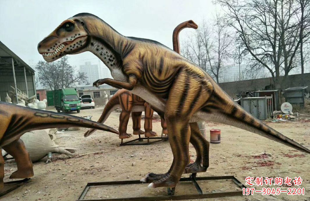 无锡玻璃钢制作的恐龙雕塑精美外形、生动形象