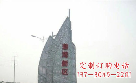 无锡不锈钢渤海新区船帆雕塑