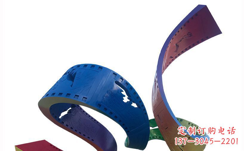 无锡不锈钢彩色胶卷公园雕塑
