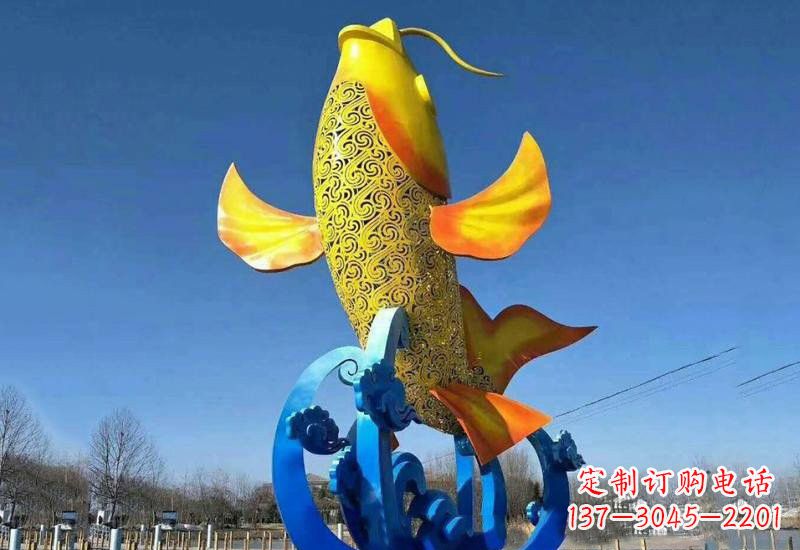 无锡不锈钢鲤鱼雕塑——城市的一道风景线