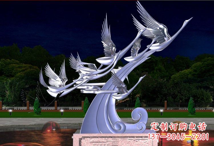 无锡不锈钢雕塑——以天鹅为灵感