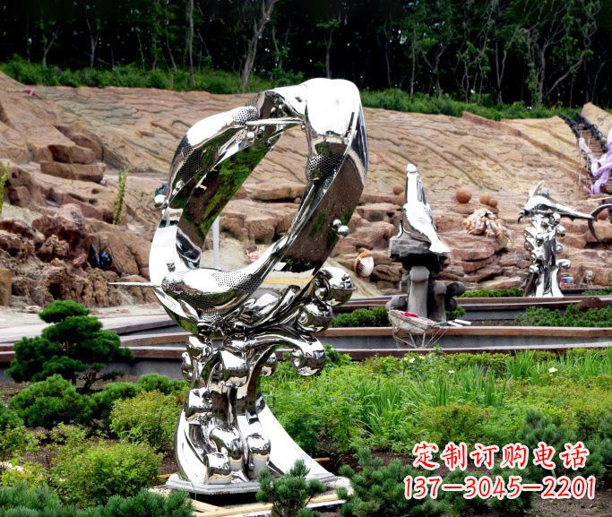 无锡不锈钢海豚雕塑——精致的艺术品