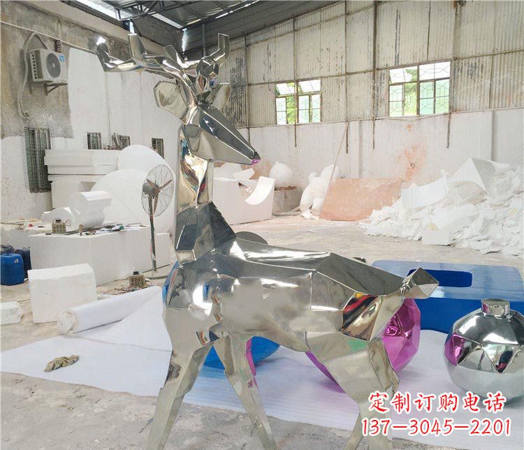 无锡不锈钢梅花鹿雕塑