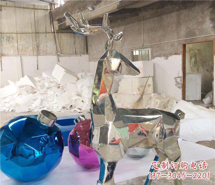 无锡不锈钢梅花鹿雕塑