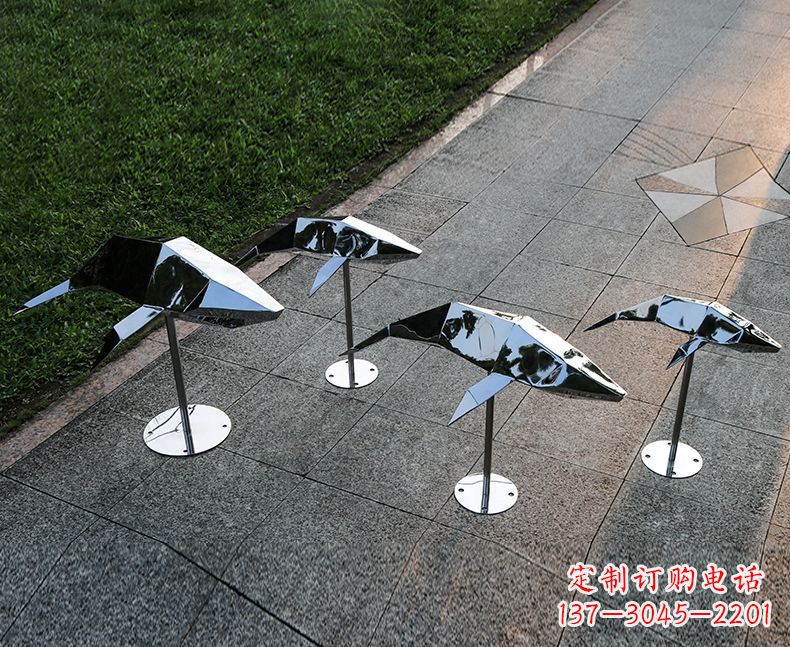 无锡不锈钢海豚雕塑精致的海洋之美