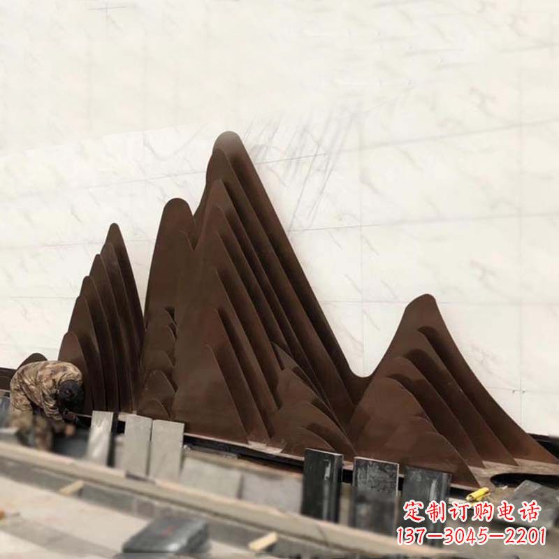 无锡精美不锈钢假山雕塑
