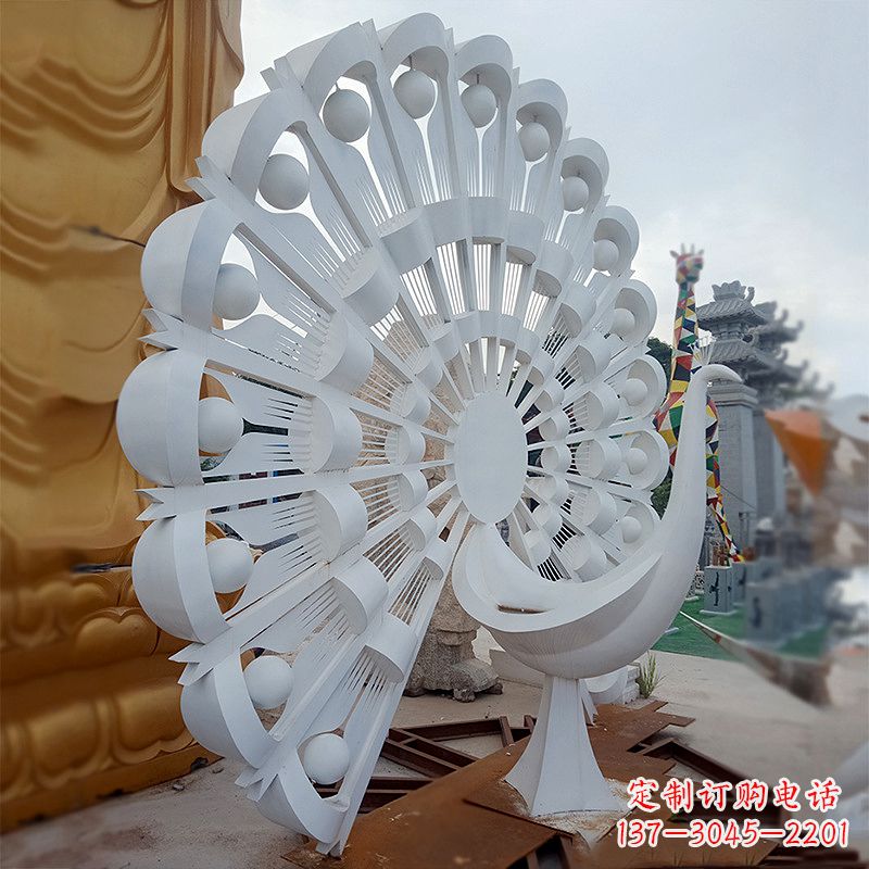 无锡不锈钢抽象孔雀雕塑