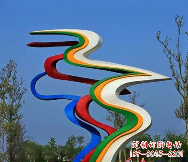 无锡不锈钢抽象喷绘飘带
