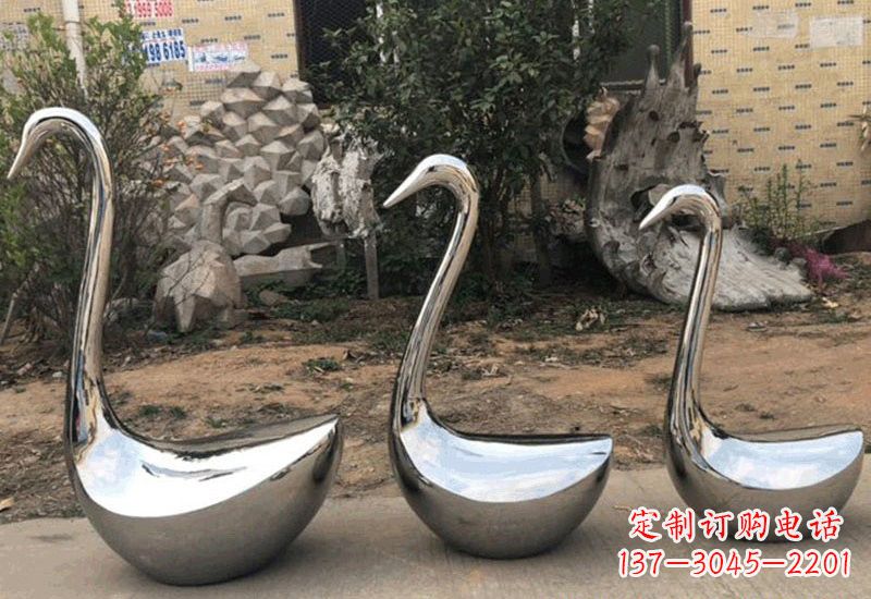 无锡不锈钢制作的天鹅雕塑