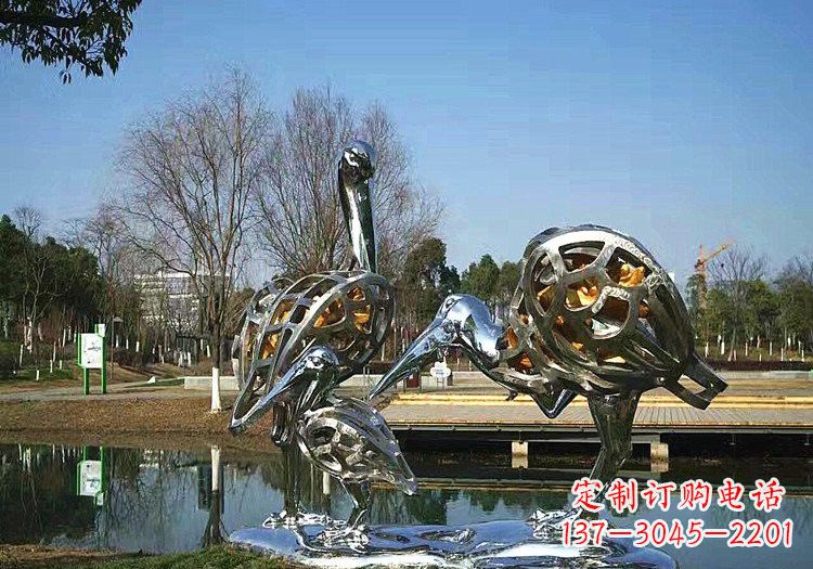 无锡不锈钢抽象仙鹤雕塑222