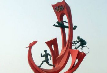 无锡运动员雕塑缅怀奥运会的荣耀
