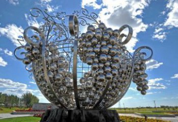 无锡不锈钢葡萄雕塑——城市的艺术之美