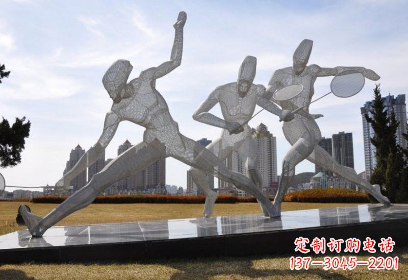 无锡精致的不锈钢羽毛球雕塑