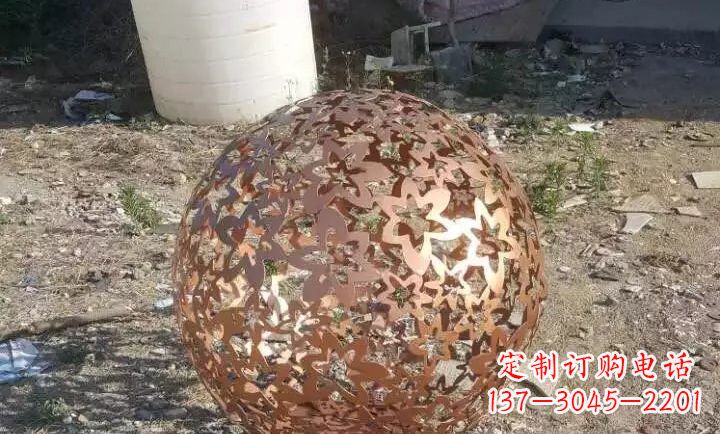 无锡不锈钢地球仪花球雕塑