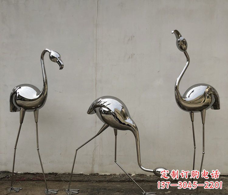 无锡不锈钢锻造的火烈鸟雕塑