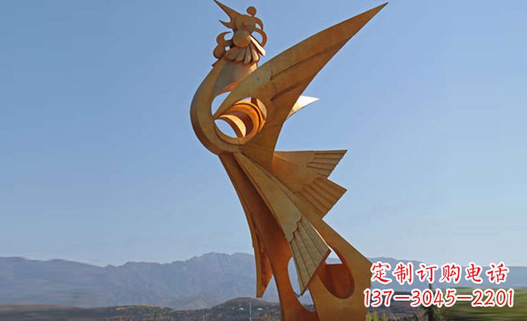 无锡不锈钢凤凰雕塑,给环境增添灵动之美