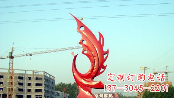 无锡凤凰城市的不锈钢雕塑