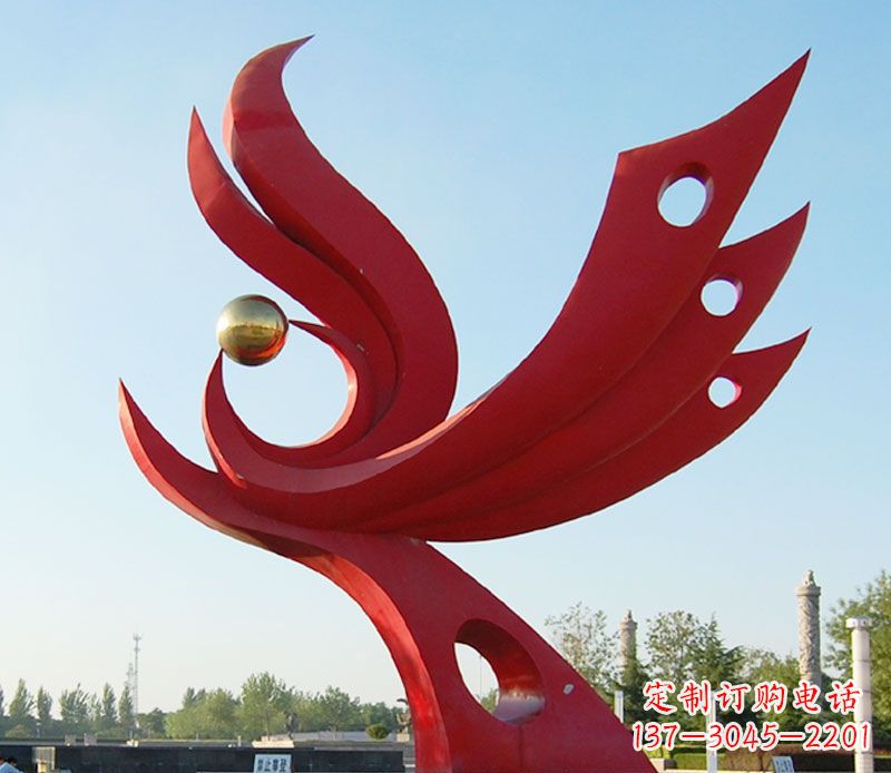 无锡不锈钢凤凰雕塑——传承千百年传统文化