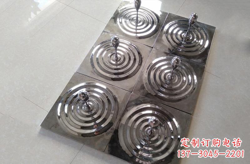 无锡不锈钢公园波纹水滴雕塑