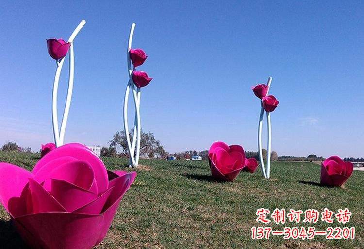 无锡不锈钢玫瑰雕塑美丽的艺术之作