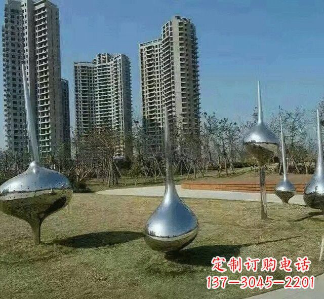 无锡不锈钢公园抽象陀螺雕塑