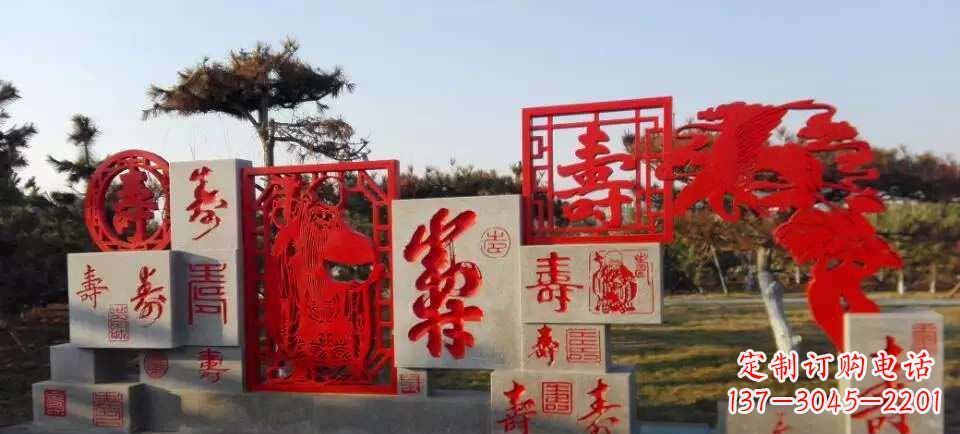 无锡福禄寿雕塑不锈钢公园的精美礼物