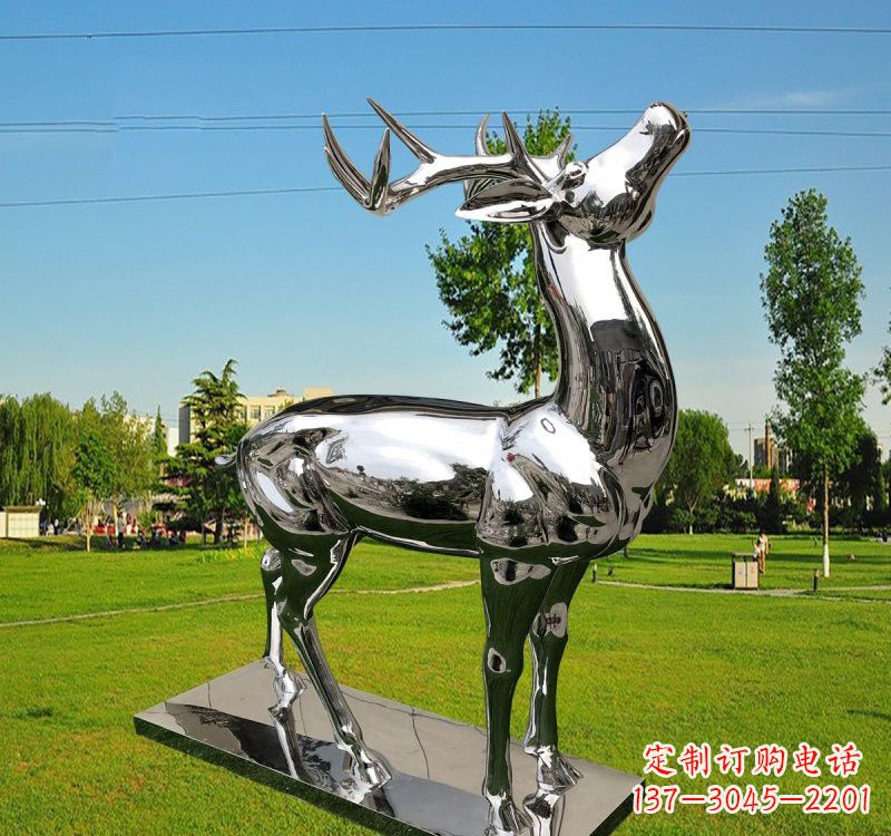 无锡不锈钢梅花鹿雕塑美丽的自然之美