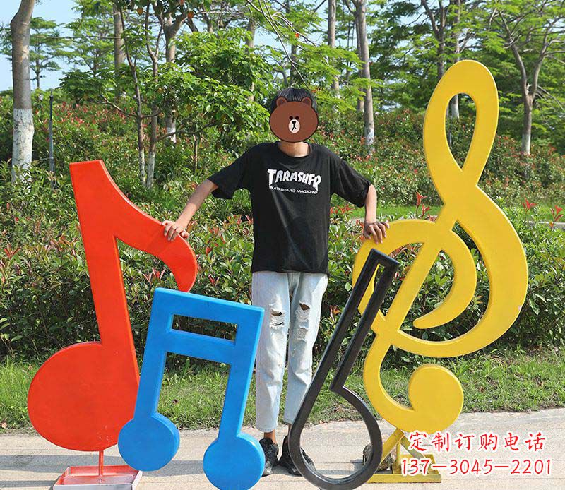 无锡不锈钢公园喷绘音符标志