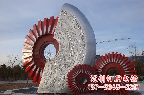 无锡不锈钢齿轮雕塑精致而精美