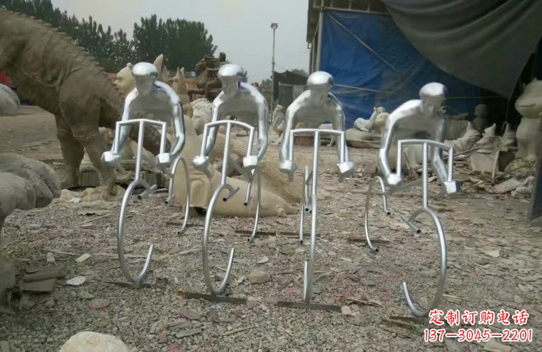 无锡不锈钢自行车雕塑——美丽的自行车文化精神
