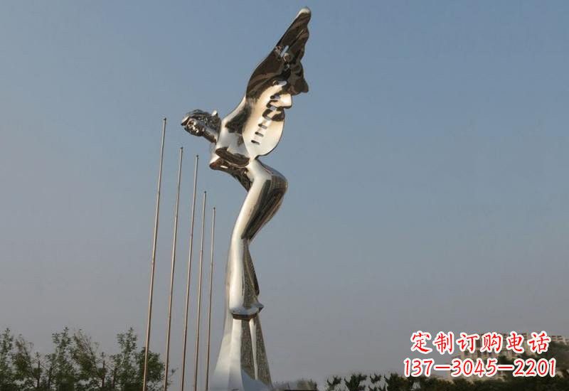 无锡不锈钢天使雕塑精美而优雅