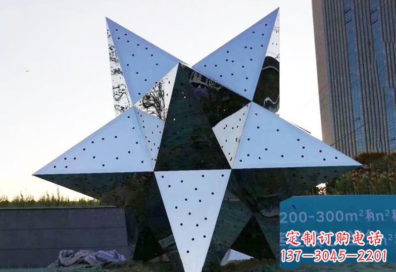 无锡不锈钢广场抽象五角星雕塑