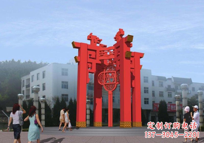 无锡不锈钢广场大型抽象灯笼设计图雕塑