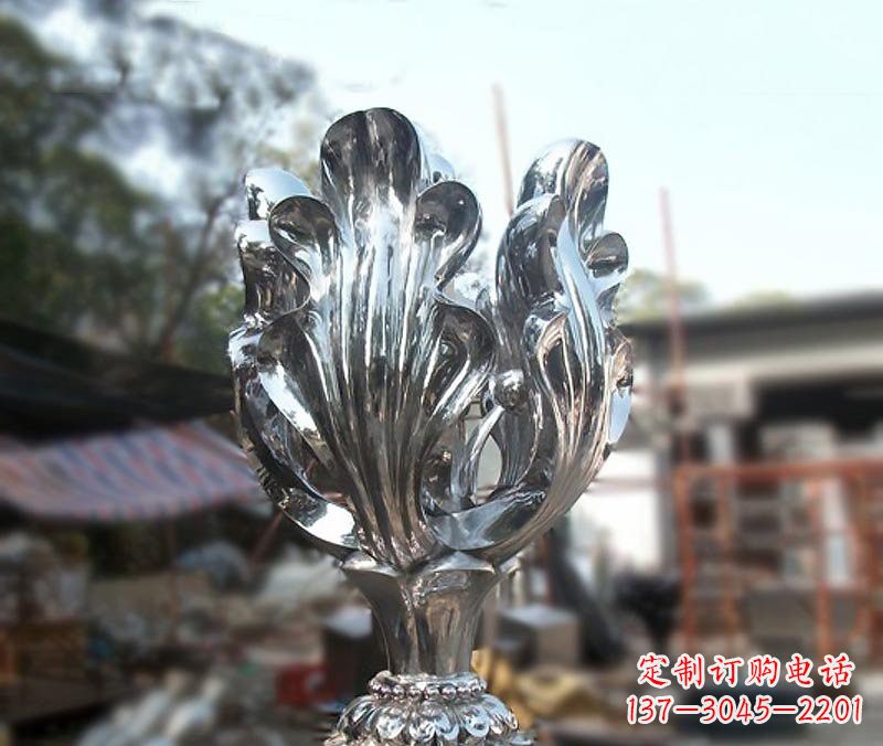 无锡不锈钢广场镜面紫荆花雕塑