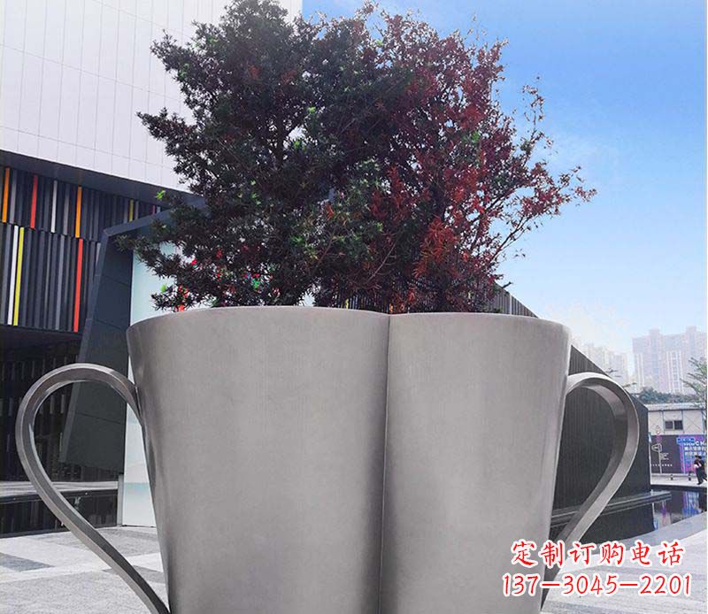 无锡不锈钢花盆雕塑美观耐用
