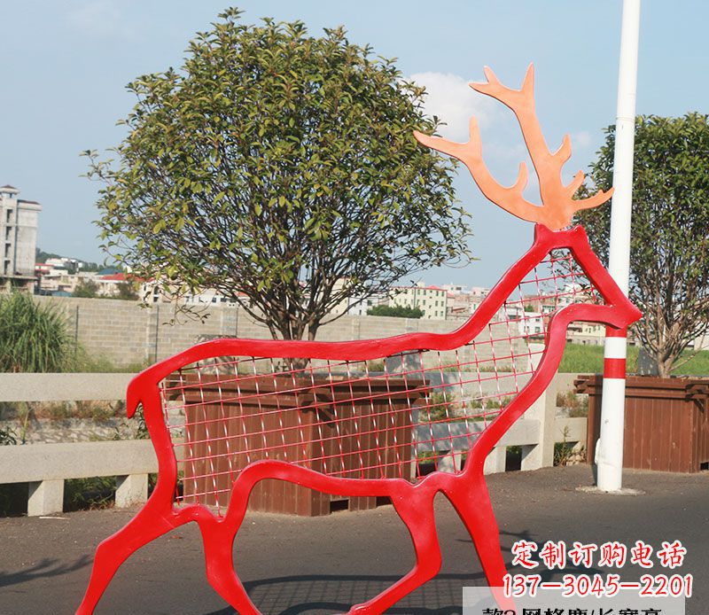 无锡不锈钢广场网格动物鹿