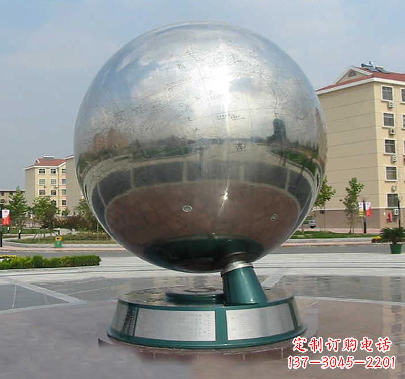 无锡不锈钢地球雕塑现代艺术的精美结合
