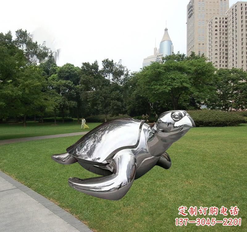 无锡不锈钢海龟雕塑传承海洋文化的象征