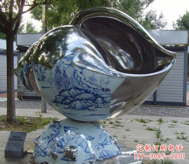 无锡不锈钢海螺雕塑精致美观的艺术品