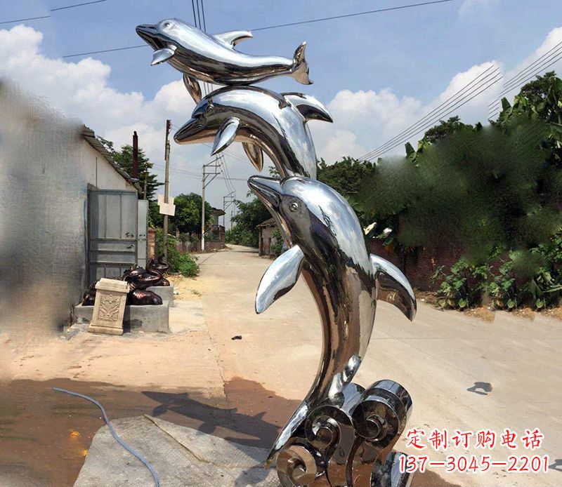 无锡不锈钢海豚雕塑艺术的浪漫