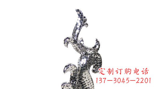 无锡不锈钢海豚抽象雕塑