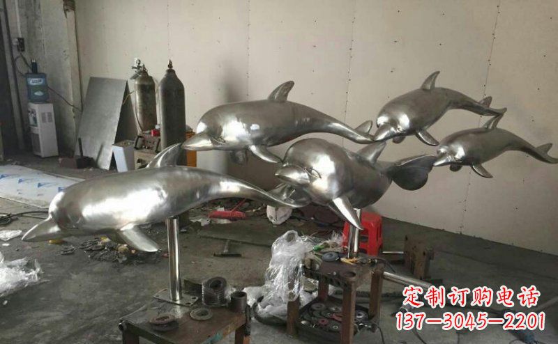 无锡不锈钢海豚雕塑