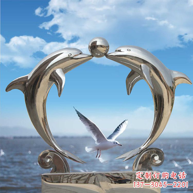 无锡不锈钢海豚雕塑精美的海洋之美
