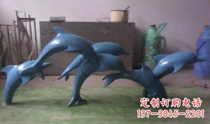 无锡不锈钢海豚雕塑精致的艺术品